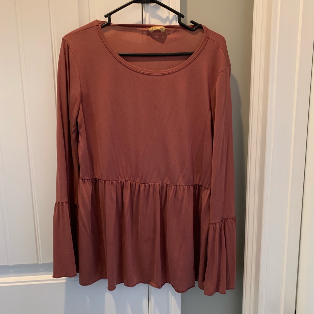 Piko peplum top size medium mauve